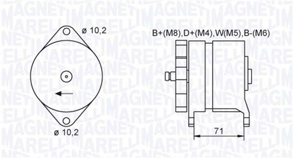 MAGNETI MARELLI Генератор 063731438010